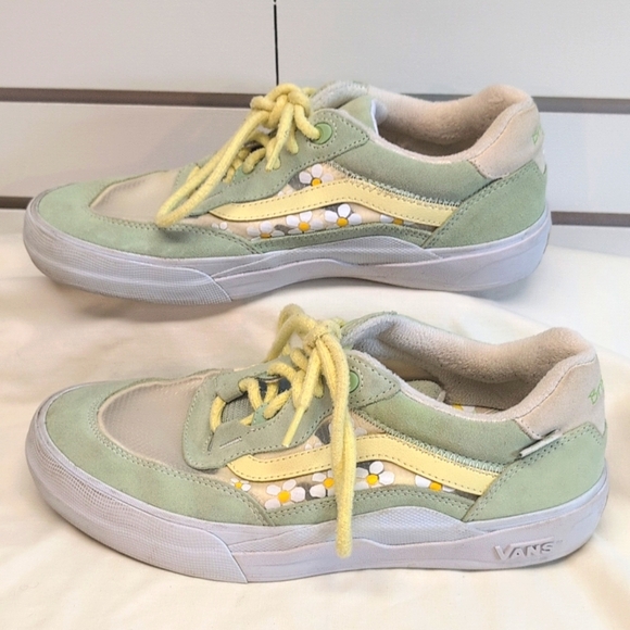 Vans Skate Wayvee Brighton Zeuner Pastel Green Skate Shoes Size Women's 10 - Picture 5 of 9